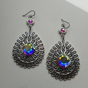 GYPSY MEDALLION drop OPAL XL stone earrings new